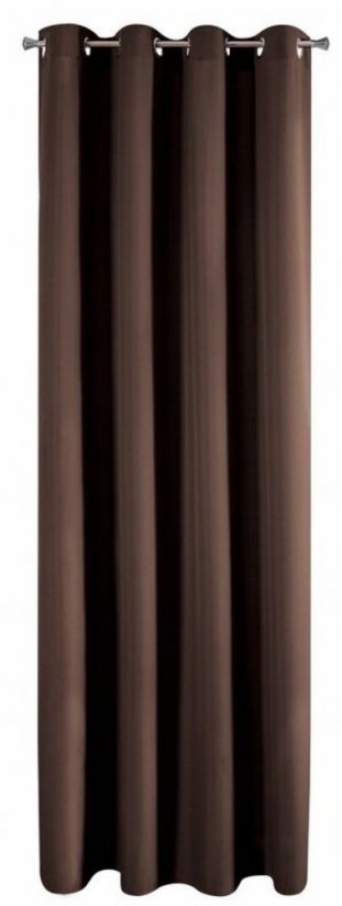 Draperii moderne de culoare maro închis pentru living 140x250 cm
