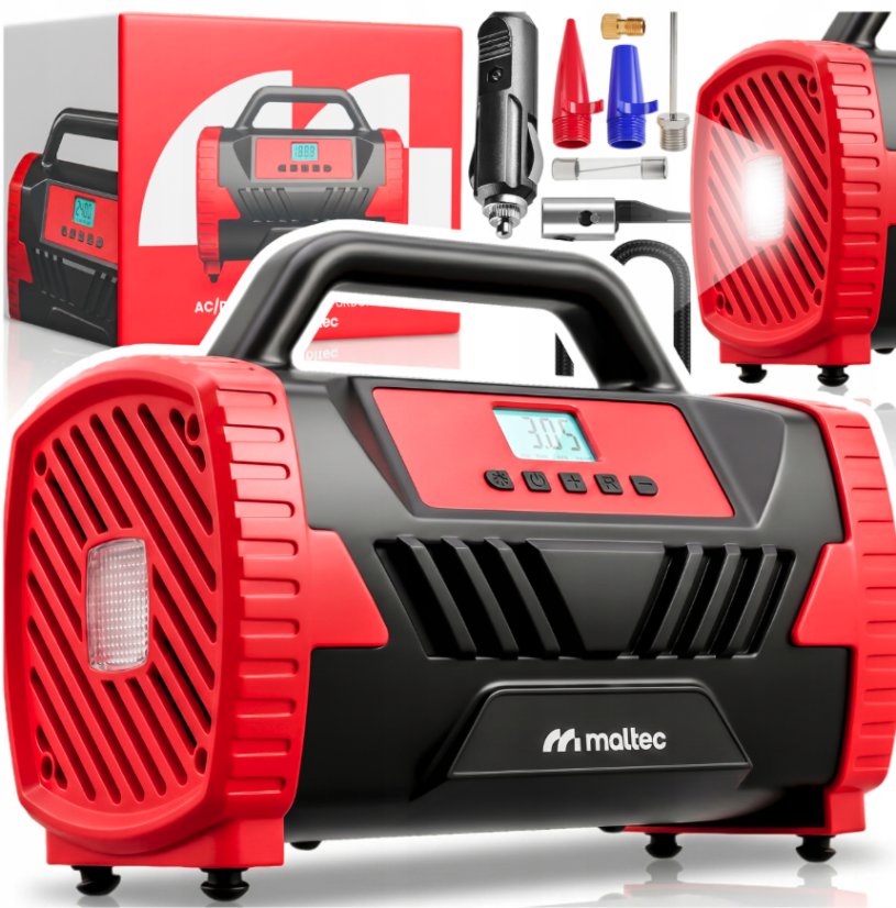 MALTEC TURBOAIR200 12 V/230 V automobilski kompresor – prijenosna pumpa od 150 PSI