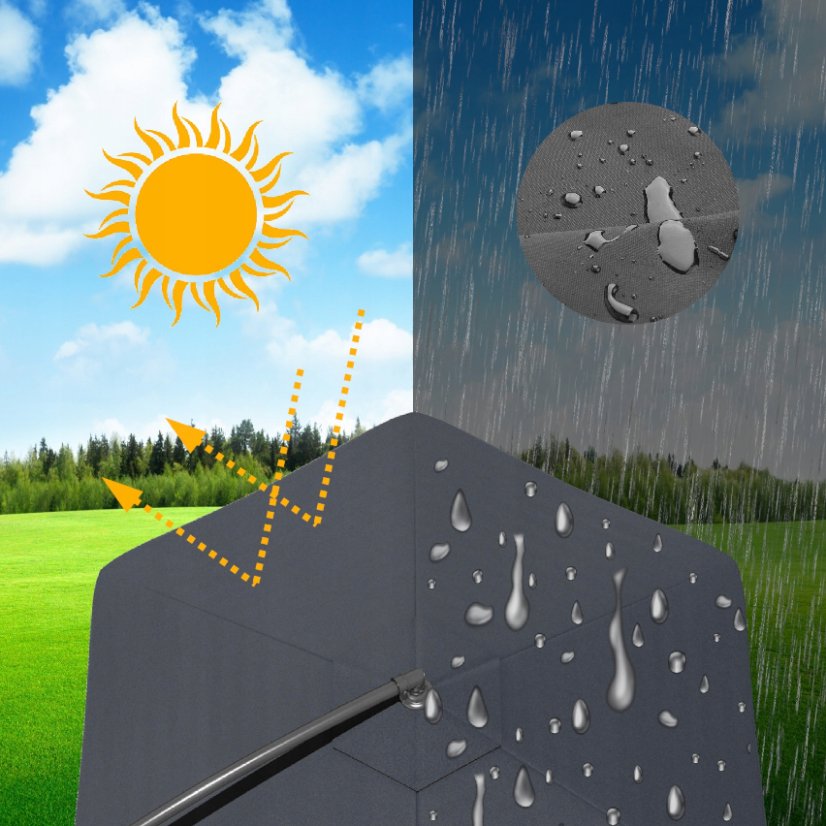 Veliki vrtni suncobran bež boje sa stalkom