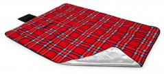 Карирано одеяло за пикник в червено