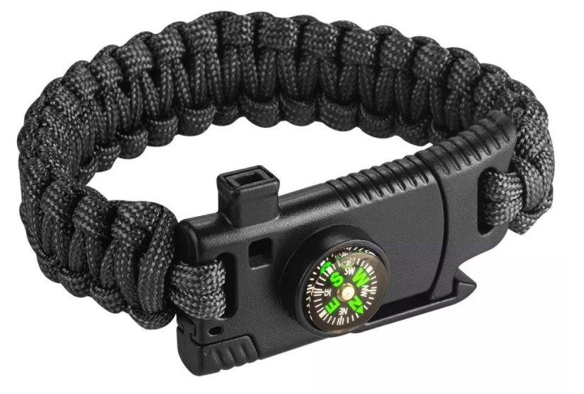 3-teiliges Set NEO TOOLS Stirnlampe, 5-in-1-Armband, Klappmesser