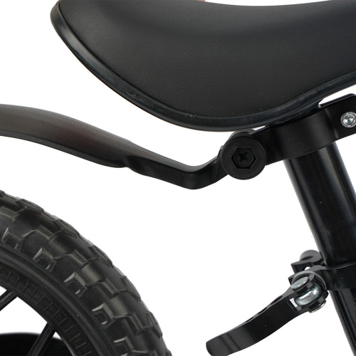 Gyermek kerékpár KRUZZEL 12 vállpánttal - fekete-rózsaszín