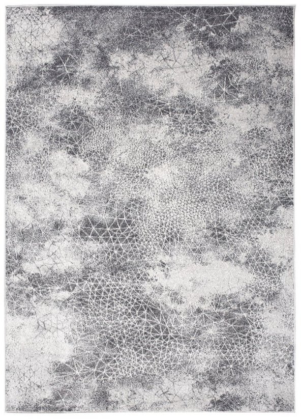 Šedý designový koberec s jemným vzorem