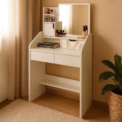 Kosmetický toaletní stolek se zrcadlem a zásuvkami