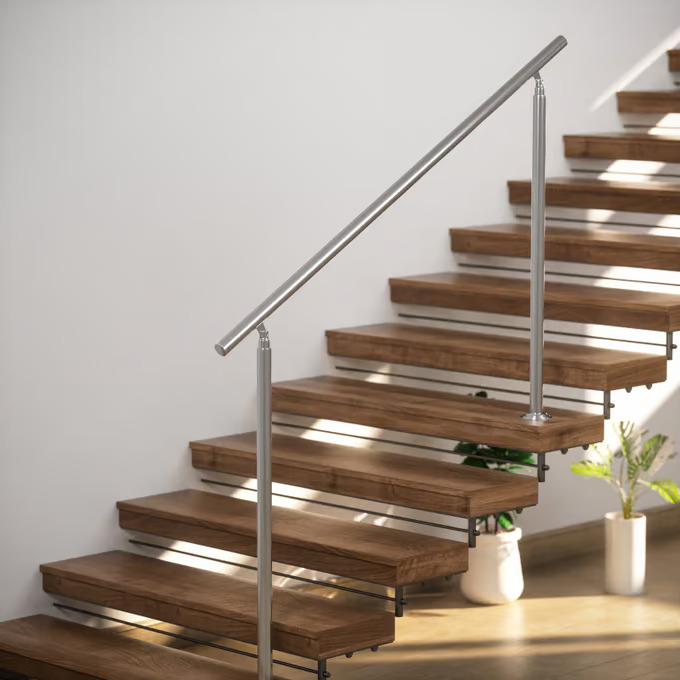 Balustradă pentru scări din oțel inoxidabil fără trepte