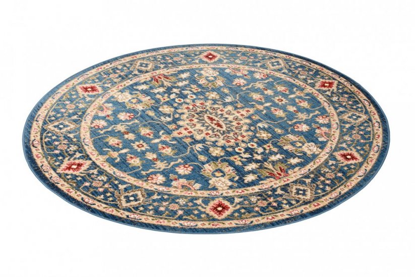 Kerek vintage szőnyeg kék színben - Méret: Šírka: 170 cm