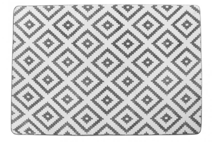 Tepih za dnevni boravak u sivoj boji s ornamentom 200 x 300 cm