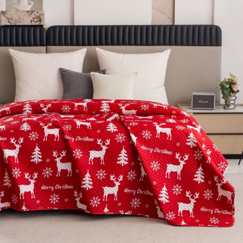 Vánoční deka se soby