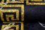 Covor trend negru cu model geometric auriu