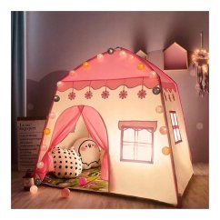 Ružový domček - detský stan na hranie