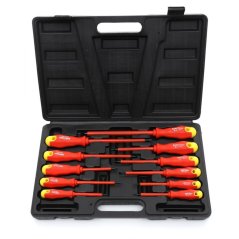 Практичен комплект изолирани отвертки 11 бр KD10333