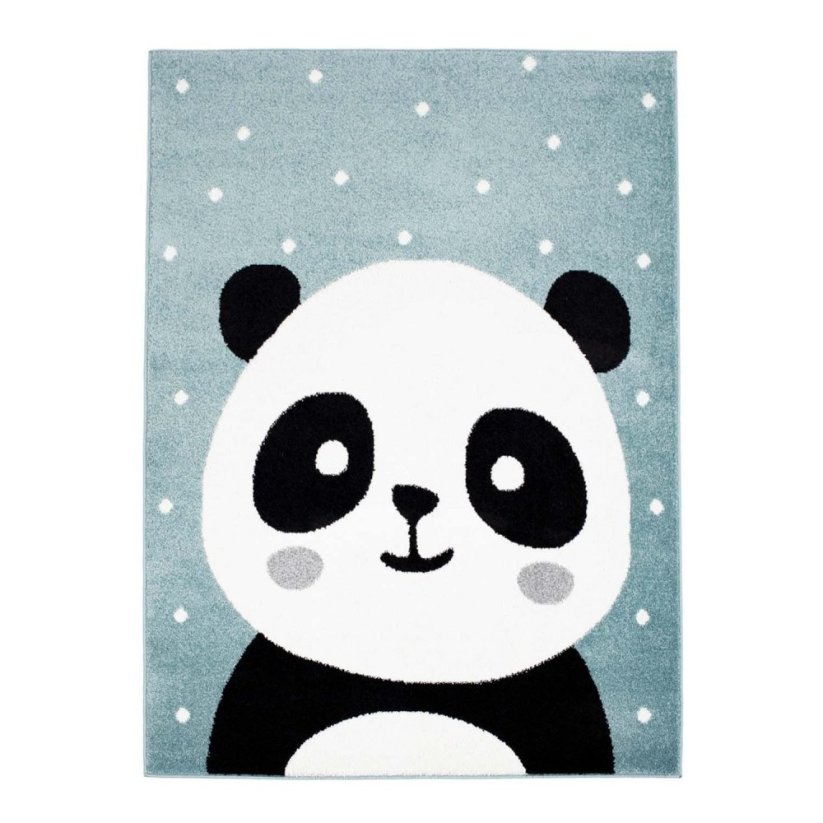 Preslatki dječji tepih Panda plavi za dječake