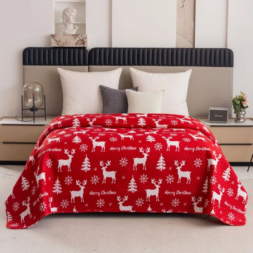 Vánoční deka se soby