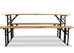 Set da birra pieghevole - tavolo + due panche