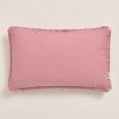 Sötét rózsaszín párnahuzat BOCA CHICA bojtokkal 30 x 50 cm