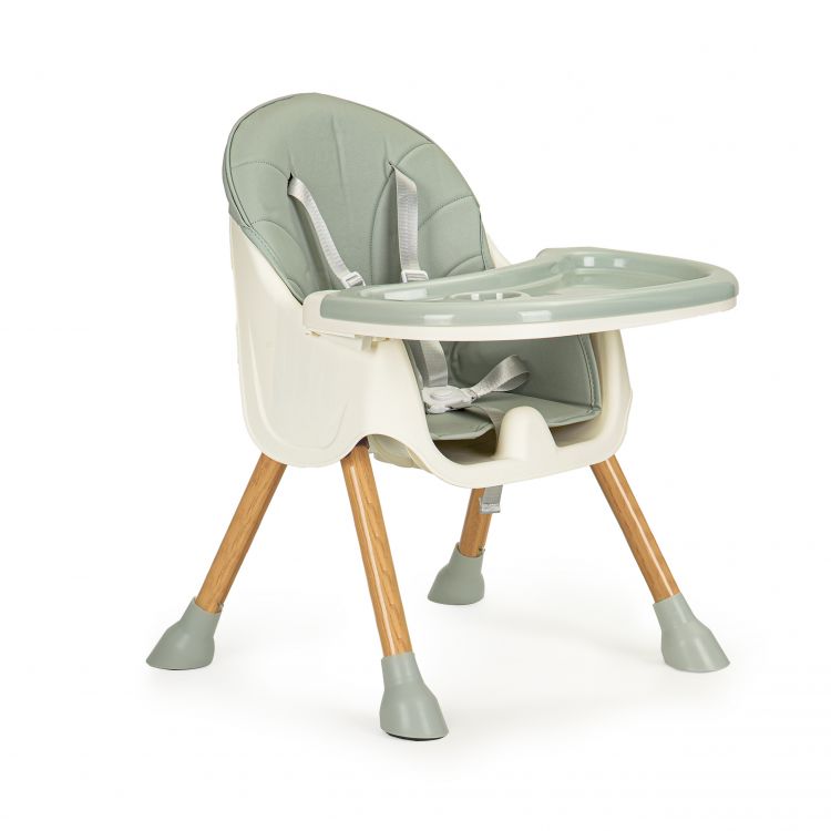 Dětská židlička na krmení 2v1 v azurové barvě