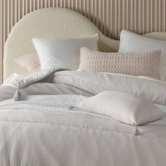 Svetlo sivý prehoz na posteľ Noemi so strapcami 220 x 240 cm