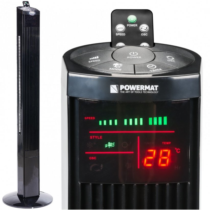 Ventilator turn 90 W Powermat Onyx Tower-120