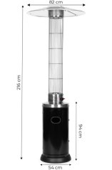 Plynový terasový ohřívač - 9 kW, 216 cm
