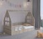 Gyermekágy Montessori ház 140 x 70 cm tölgyfa sonoma dekor balra