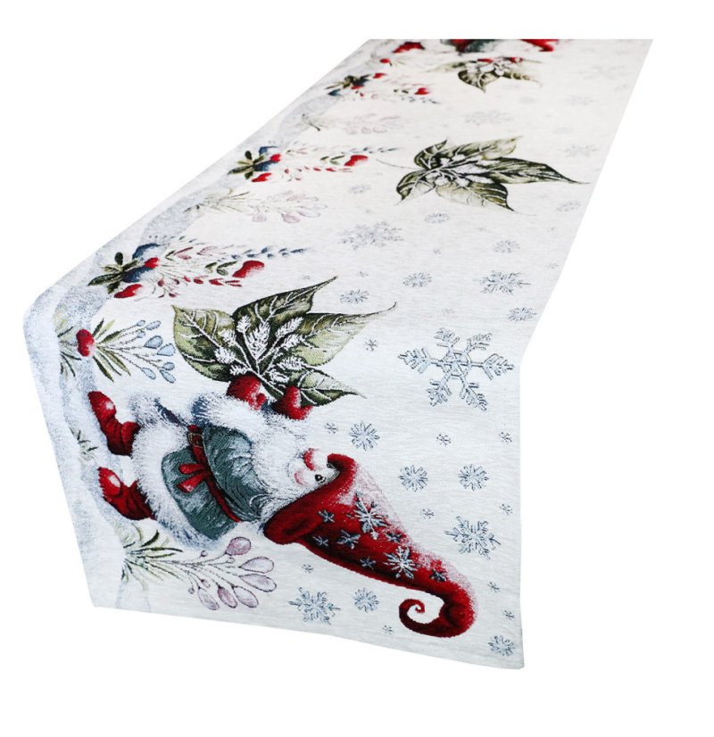 Vánoční běhoun a ubrus Elf s vánoční růží