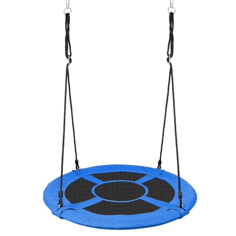 Závesný hojdací kruh pre deti v modrej farbe