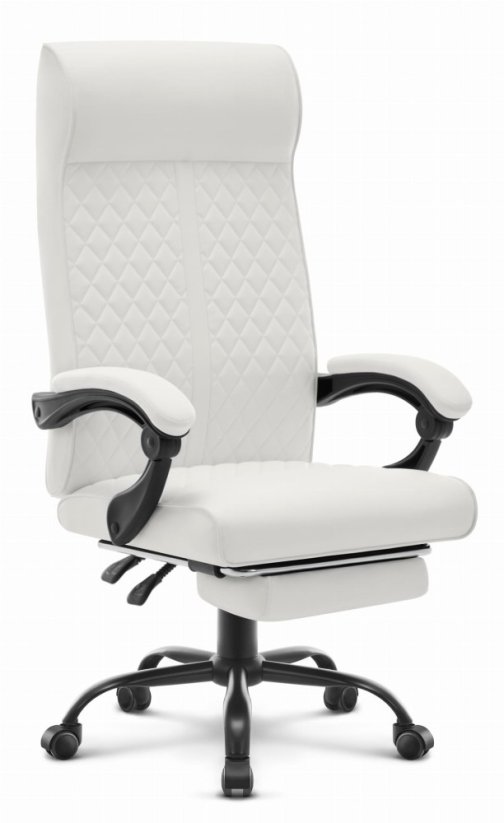 Luxusné kancelárske kreslo HC-1030 biele z ekokože