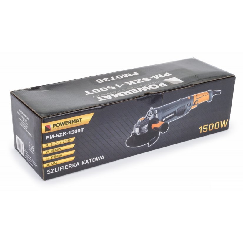 Úhlová bruska o výkonu 1500W PM-SZK-1500T