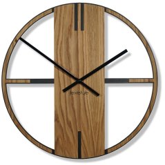 Wanduhr aus Holz 50 cm Einzigartig - Eiche