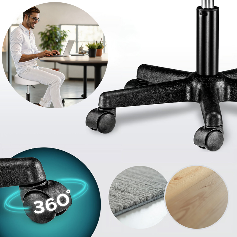 Kozmetični stol na kolesih 360°, nastavljiv - komplet 2