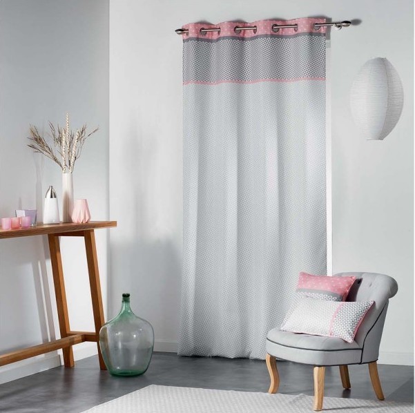 Pripravljene roza zavese za spalnico 140x260 cm