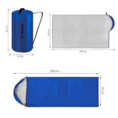 Turistický spací vak (spacák) 2v1 - 200 x 75 cm
