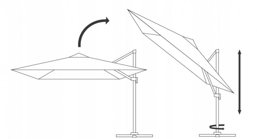 Kerti összecsukható szürke napernyő 3 x 4 m