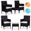 Mobili da giardino in rattan - set 2 sedie + tavolo