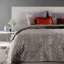 Cuvertură de pat din catifea bej cu cusături decorative