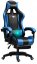 Comoda sedia da gaming con cuscino nero e blu