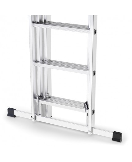 Multifunktionale Aluminium-Leiter, 3 x 7 Sprossen und 150 kg Belastbarkeit