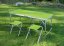Set de camping pliabil verde - masă + 4 scaune