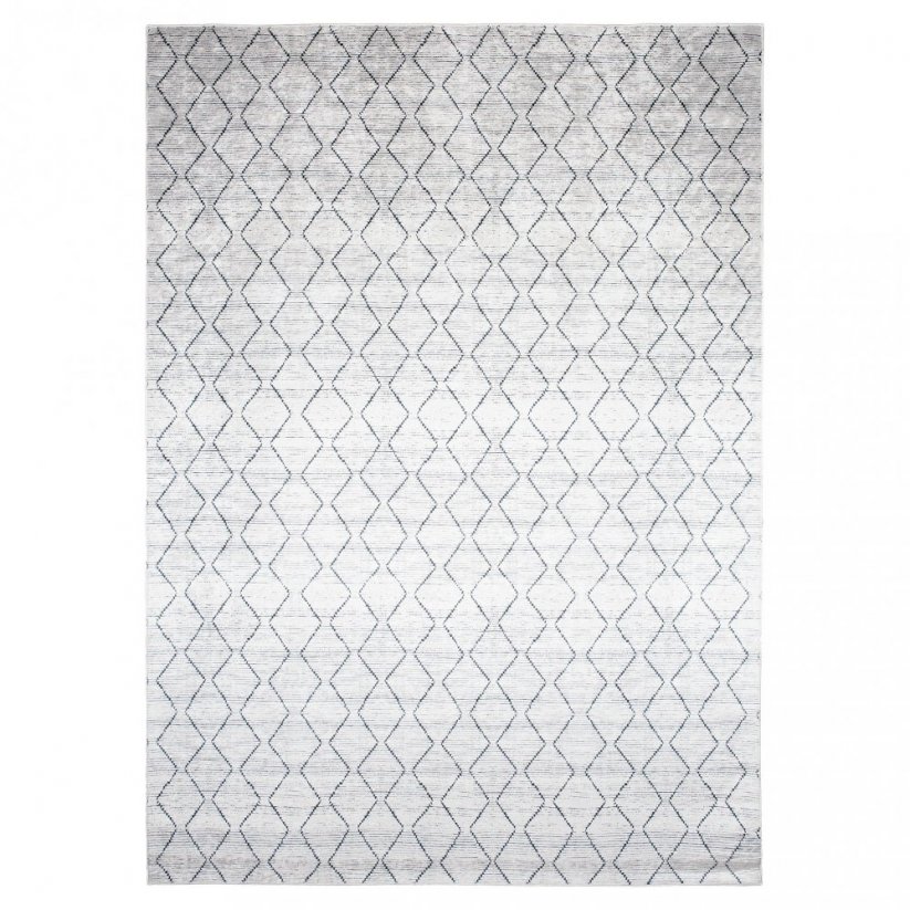 Világosszürke modern szőnyeg egyszerű mintával - Méret: Szélesség: 140 cm | Hossz: 200 cm