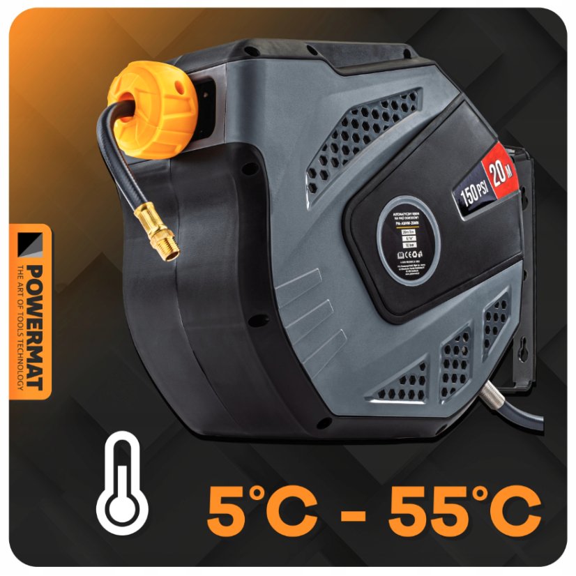 Automatikus orsó 20 m-es légtömlőhöz