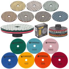 Set dijamantnih brusnih ploča POWERMAT PM-DPP-100TS