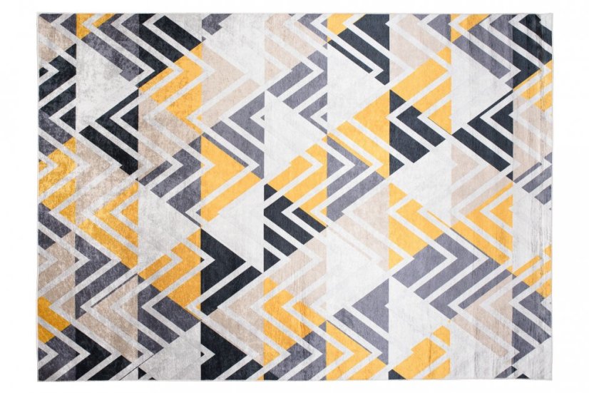 Unverwechselbarer Trendteppich mit geometrischem Muster