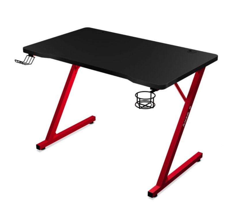 Praktičan crni gaming stol HERO 1.8 s crvenom konstrukcijom