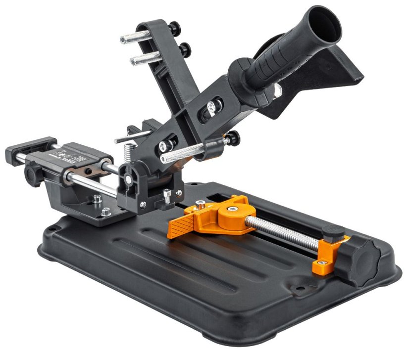 Stojan na uhlovú brúsku s nastaviteľným uhlom rezu 0–45°
