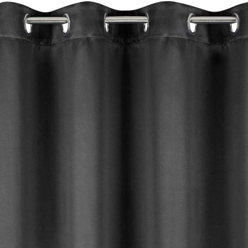 Tenda nera semplice per il soggiorno 135 x 250 cm