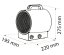 Električni grelnik 3kW industrijski 90-066 NEO TOOLS