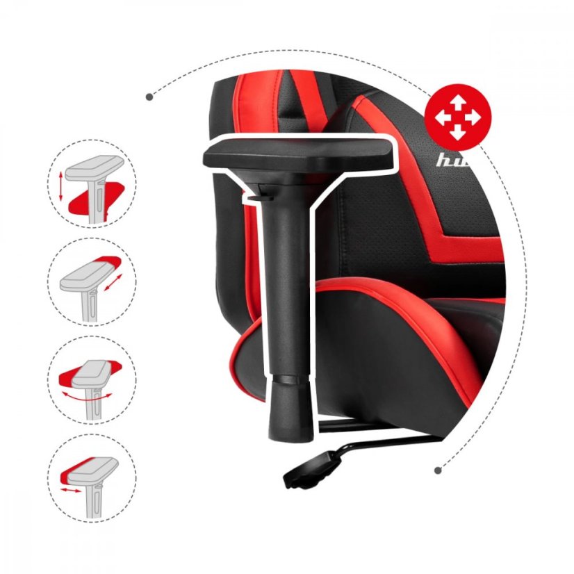 Luxusní herní křeslo FORCE 7.5 červené barvy