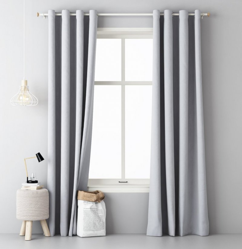 Sodobne zavese v svetlo sivi barvi 140 x 280 cm