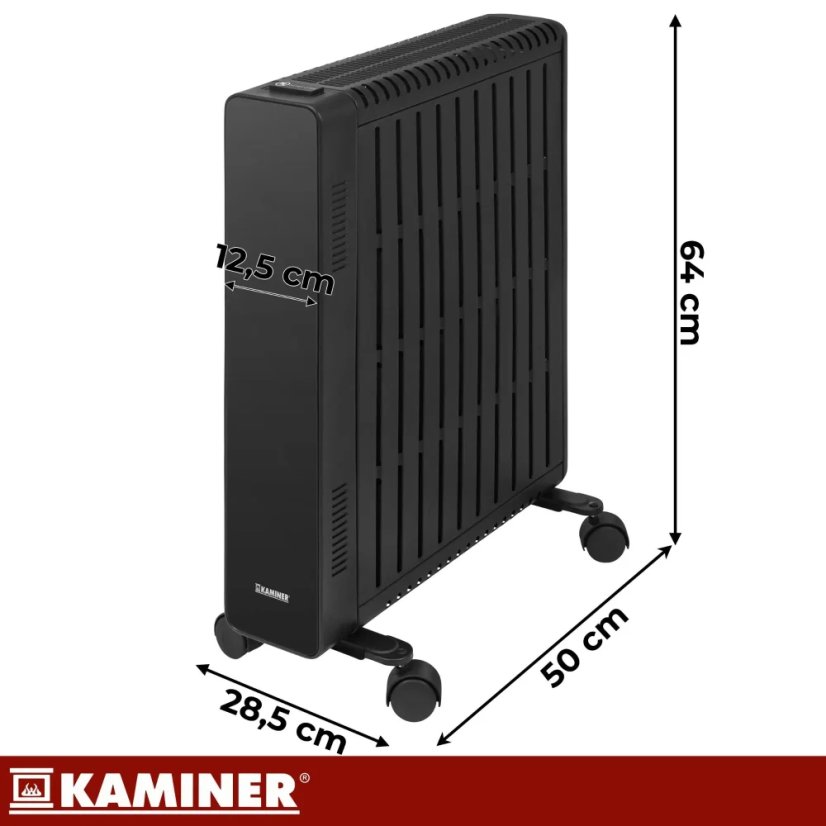 KAMINER ARVELL 2500 W uljni radijator s Wi-Fi-jem – crni