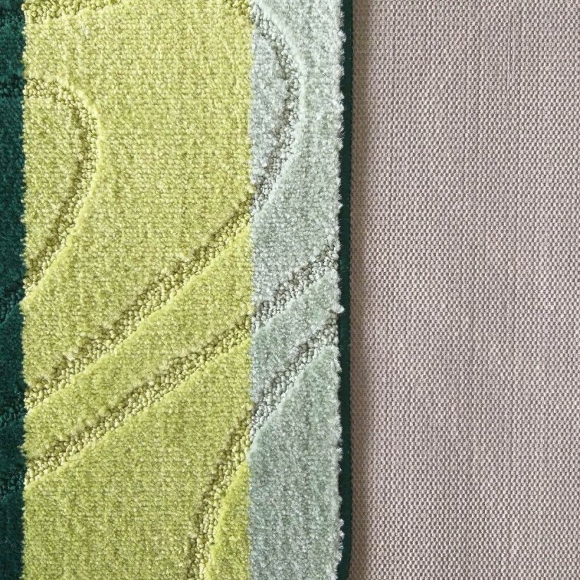 Csúszásmentes zöld fürdőszobai szőnyegek - Méret: 50 cm x 80 cm + 40 cm x 50 cm